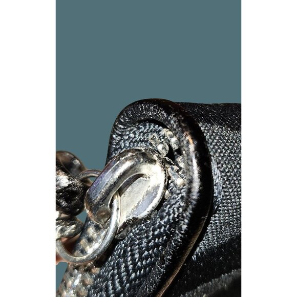 Coach Poppy Wristlet Signature Monogram Wallet Black - Picture 12 of 13